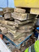 * Large pallet of York stone slabs - good quantity of large pieces
