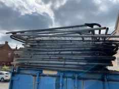 * quantity of older Heras fencing panels - approx. 20 plus several base slabs and clamps