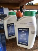 *4x 1L of Husqvarna Air Filter Oil