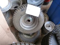 *Two Wheels with Tyres (damaged rim) 16x650x18