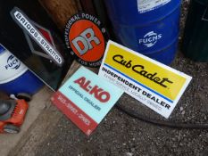 *Three Enamel Signs and One Plastic Sign