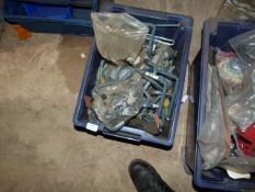 *Box of Various Heavy Duty Hooks and Rails