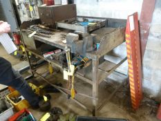 *Steel Workbench with Undershelf, Drawer, and Reco