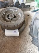 *Two Plastic Lawnmower Wheels