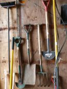 *Shark Tooth Lawn Edger, Fork and Shovel