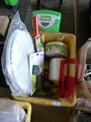 *Mixed Box of String, Lawn Edging, Toilet Set and