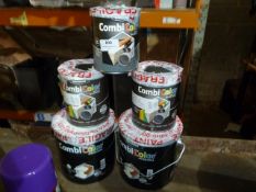 *Five Tins of Paint (1x black, 1x red, 2x white)