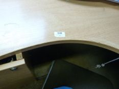 *Light Wood Effect Office Desk with Left-Hand Pede