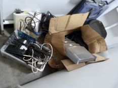 *Two Boxes of Computer Components, Telephones, Key