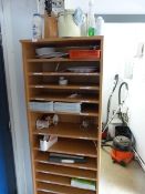 *Light Wood Effect 6ft Shelving Unit and Contents
