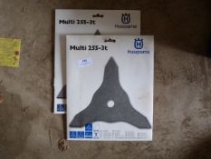 *Two Husqvarna Multi Three-Tooth Blades