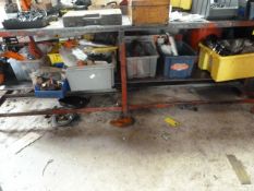 *Contents of Shelf to Include Chainsaw and Lawnmow