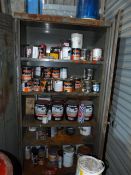 *Contents of Steel Cabinet; Emulsions, Paints, etc
