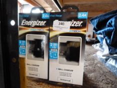 *Four Energizer 2.4a Wall Chargers