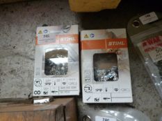 *Two Stihl 55-Link 1.3mm Chain Loops (new)