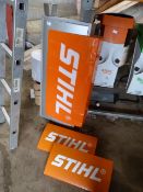 *Stihl Outdoor Illuminated Sign plus Two Metal Han