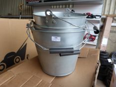 *Three Galvanised Buckets
