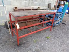 *Red Workbench with Three Tier Shelving 60x170x90c