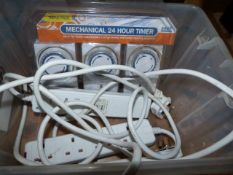 *Box of Mechanical 24 Hour Timers and Extension Le