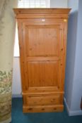 Solid Pine Single Wardrobe