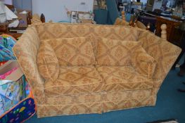 Large Upholstered Two Seat Sofa with Dropdown Ends