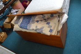 Teak Blanket Box and Bedding