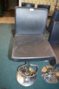 *Black Leatherette & Chrome Gas-Lift Barstool