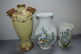 Royal Worcester and Portmeirion Vases etc.