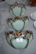 Three Glass Lampshades