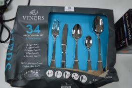 *Viners 34pc Stainless Steel Cutlery Set