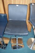 *Black Leatherette & Chrome Gas-Lift Barstool