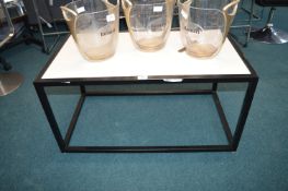 *Metal Framed Coffee Table