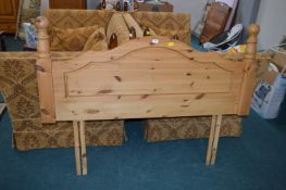 Pine Double Bed Headboard