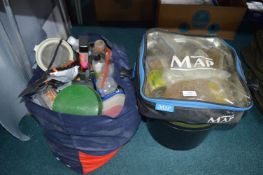 Large Bag and Tub of Fish Bait etc.