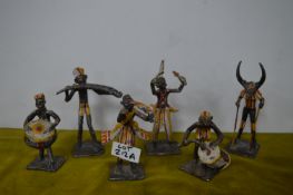 Six Metal Ethnic Figures