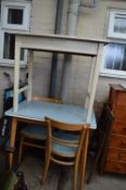 Two Formica Topped Kitchen Tables and Chairs