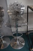 *Urban Decay Perspex & Chrome Gas-Lift Salon Stool