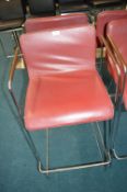 *Red Leatherette & Chrome High Chair