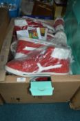 Ten Pairs of Size: 45 Red Leather Trainers