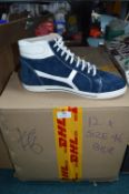 Twelve Pairs of Size: 46 Blue Leather Trainers
