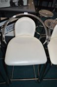 *Cream Leatherette and Chrome Highstool