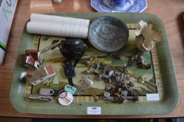 Retro Tray, Collectibles, Carvings, etc.
