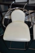 *Cream Leatherette and Chrome Highstool