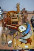 Treen Items; Fruit Bowl, Photo Frames, Boomerang,