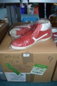 Twelve Pairs of Size: 44 Red Leather Trainers