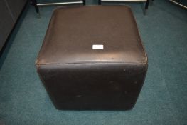 *Brown Leatherette Pouffe