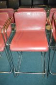 *Red Leatherette & Chrome High Chair
