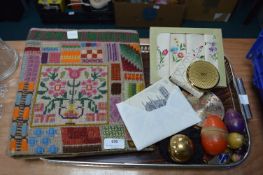 Needle Point Book, Compacts, Lighter, etc.
