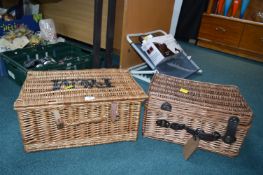 Two Wicker Picnic Hampers