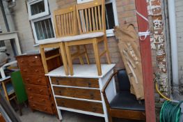 Two Chests of Drawers, Three Chairs, Card Table, e